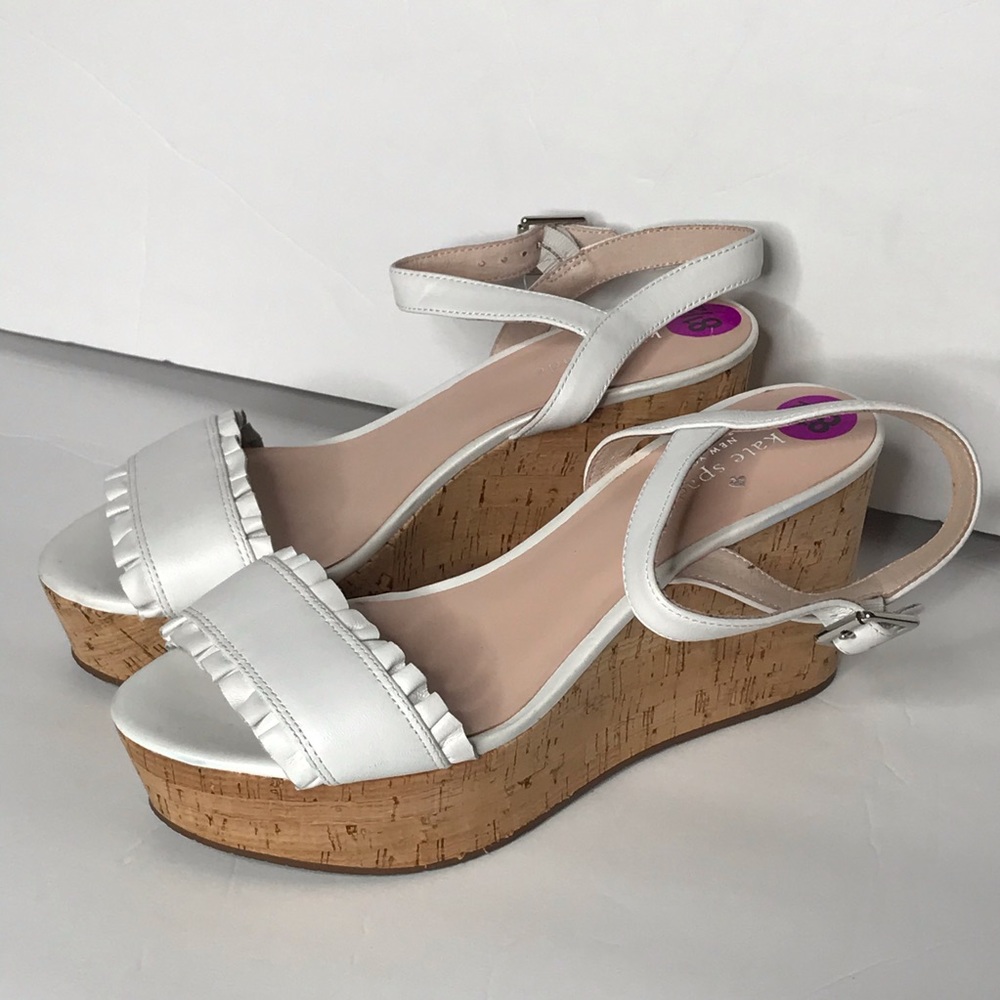 Kate Spade Tomas Cork Wedge Shoes Sandals Strappy